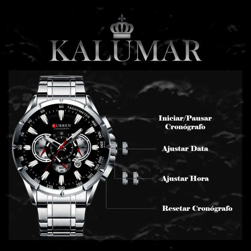 Relógio de Pulso Casual Confusy CURREN-Kalumar