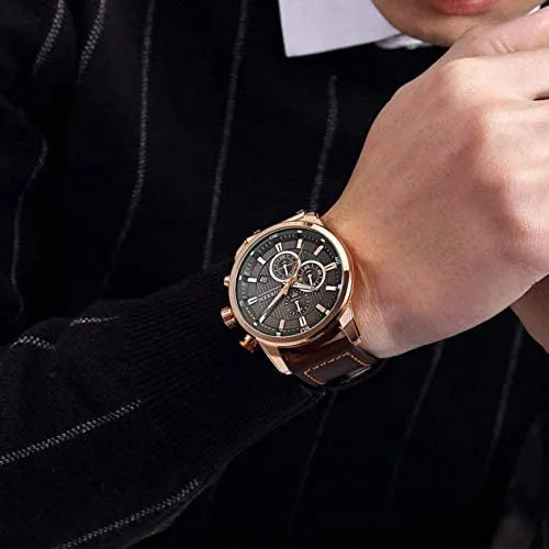 Relógio Luxuoso de Couro FASHION CURREN - Kalumar